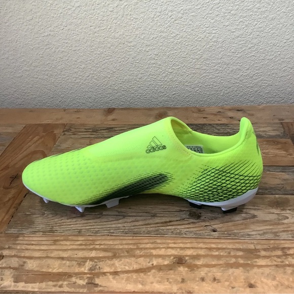 Adidas X Ghosted.3 Laceless FG Men Size 13 Soccer Cleats Solar Yellow FW6969 - Picture 4 of 9